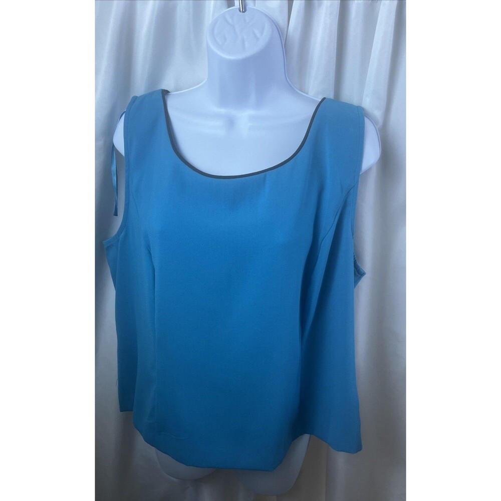 Vintage Sag Harbor Women’s Dress Tank Top Size 18 Blue Carrer Officecore